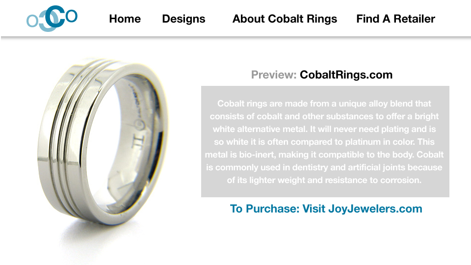 Cobalt Rings & Jewelry